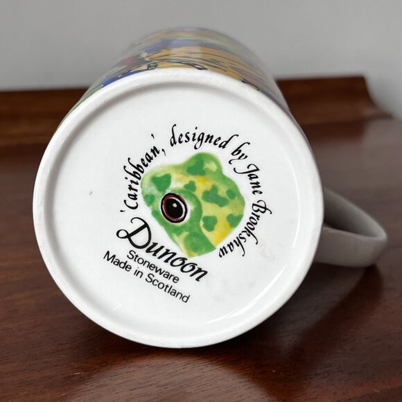 Dunoon "Caribbean" Frog Mug Jane Brookshaw Scotland Vintage Stoneware Coffee Cup - Picture 8 of 10